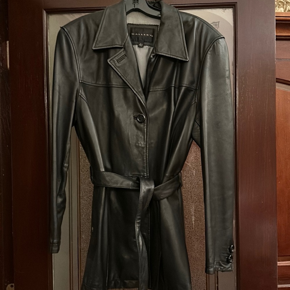 Black leather jacket